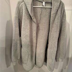 Cozy Gray Sherpa Jacket